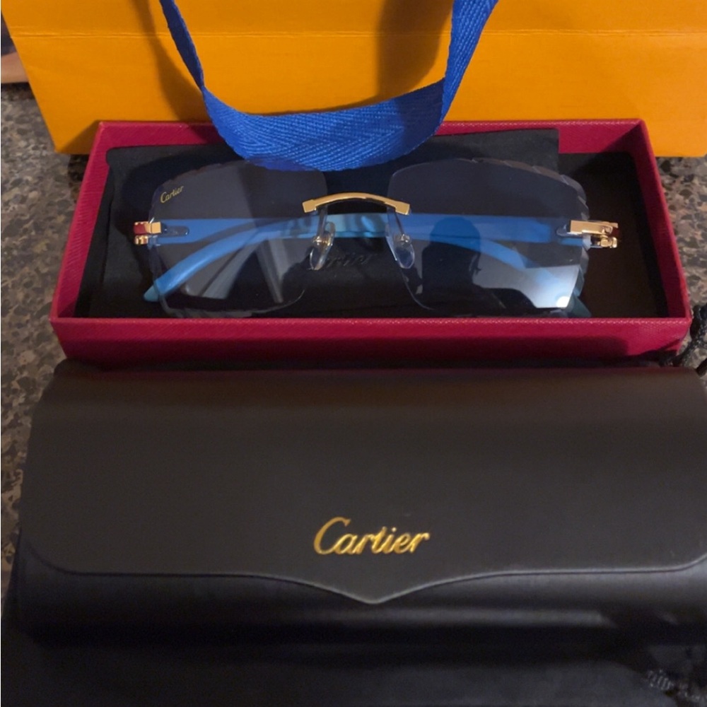 Cartier Blue Horn Buffs